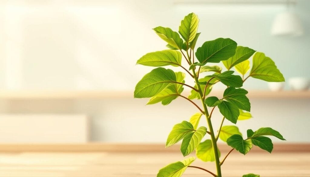 A beautifully rendered illustration of the medicinal plant "Gynkgo Biloba" against a clean, modern medical-style backdrop. Showcasing its vibrant green leaves and delicate structure with precise detail, captured in a warm, natural lighting that highlights its organic complexity. The scene conveys a sense of balance and harmony, perfectly embodying the "Natural Misconception" theme. Crafted with Pharma Pal AI's professional expertise in high-quality, visually compelling medical infographics.