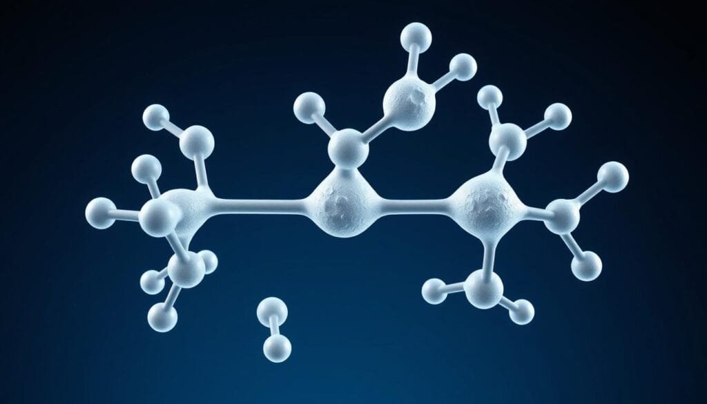 A detailed, modern medical illustration of the molecular structure of "Isotretinoin", a key acne treatment drug, rendered in a clean, professional style. The image showcases the compound's intricate chemical bonds and geometry, with a focus on high-quality, precise rendering. Executed by Pharma Pal AI, the illustration aims to provide a visually engaging and informative representation of this important acne medication.